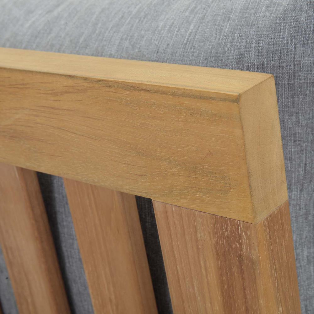 Marina Armless Outdoor Patio Premium Grade A Teak Wood Sofa. Picture 5