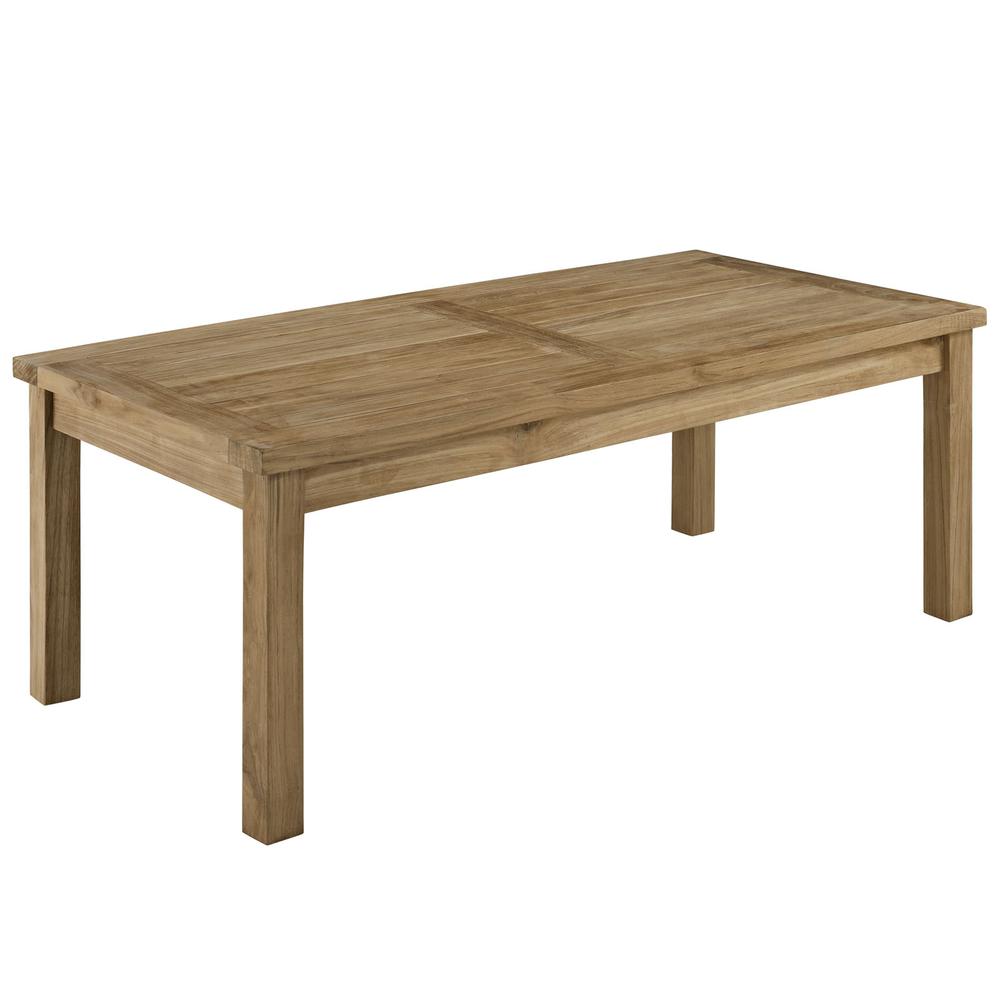 Marina Outdoor Patio Teak Rectangle Coffee Table. The main picture.