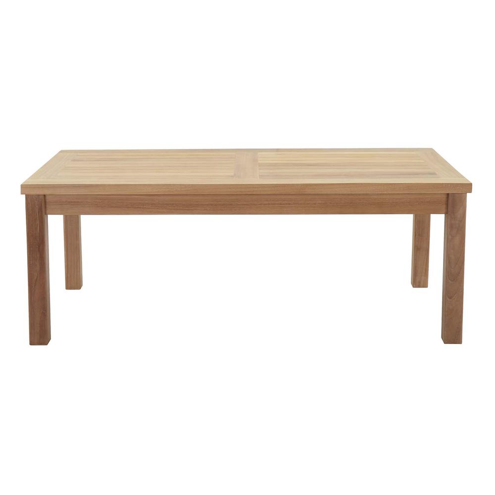 Marina Outdoor Patio Teak Rectangle Coffee Table. Picture 3