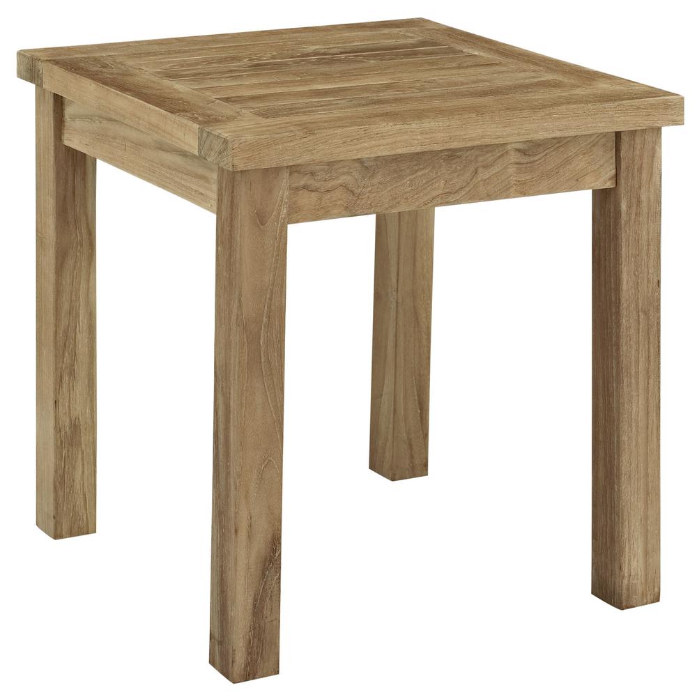 Marina Outdoor Patio Teak Side Table. Picture 1