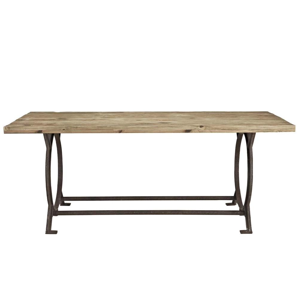 Effuse Rectangle Wood Top Dining Table. Picture 1
