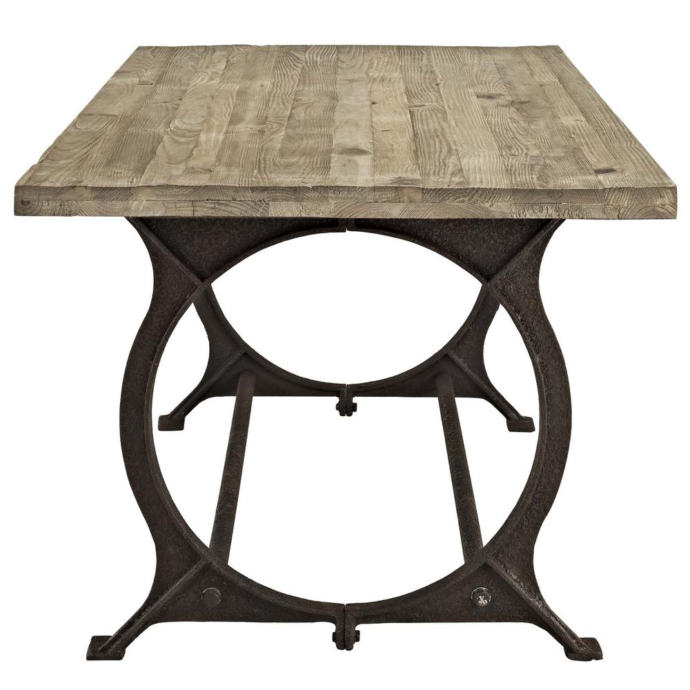 Effuse Rectangle Wood Top Dining Table. Picture 4