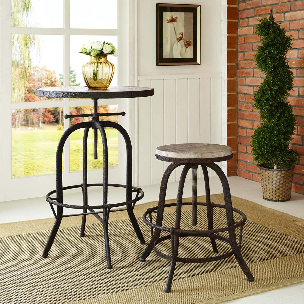 Collect Wood Top Bar Stool. Picture 5