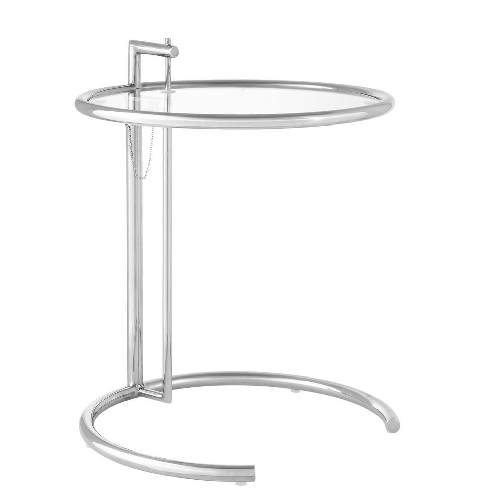 Eileen Gray Chrome Stainless Steel End Table. Picture 2