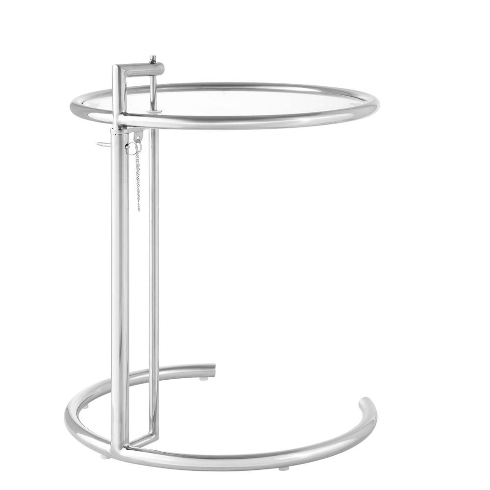 Eileen Gray Chrome Stainless Steel End Table. Picture 4
