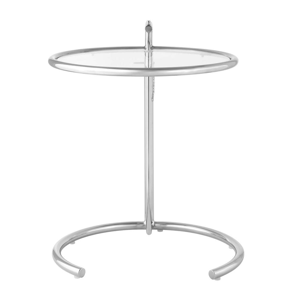 Eileen Gray Chrome Stainless Steel End Table. Picture 5