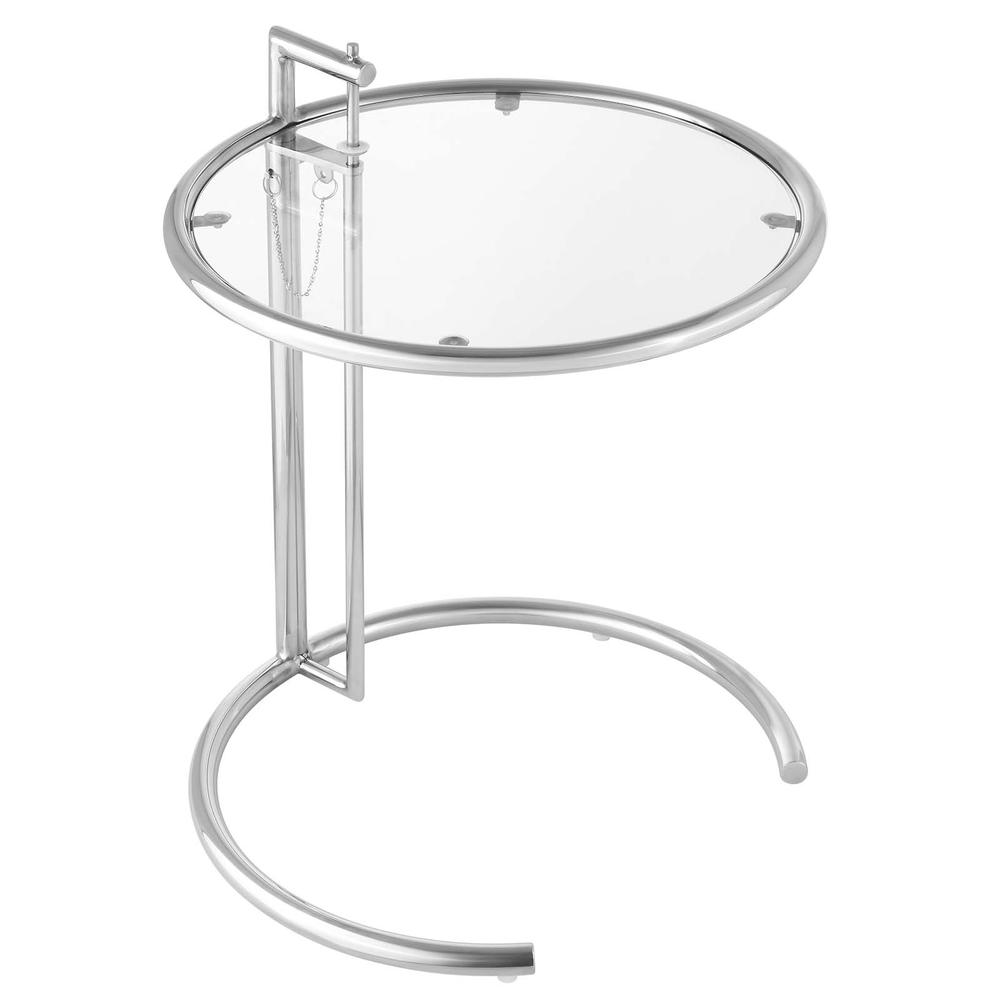 Eileen Gray Chrome Stainless Steel End Table. Picture 6