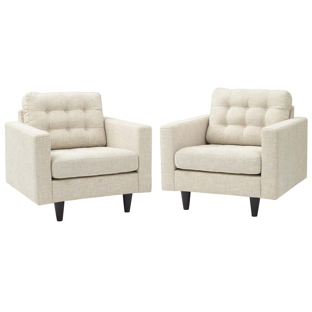 Empress Armchair Upholstered Fabric Set of 2. Picture 1