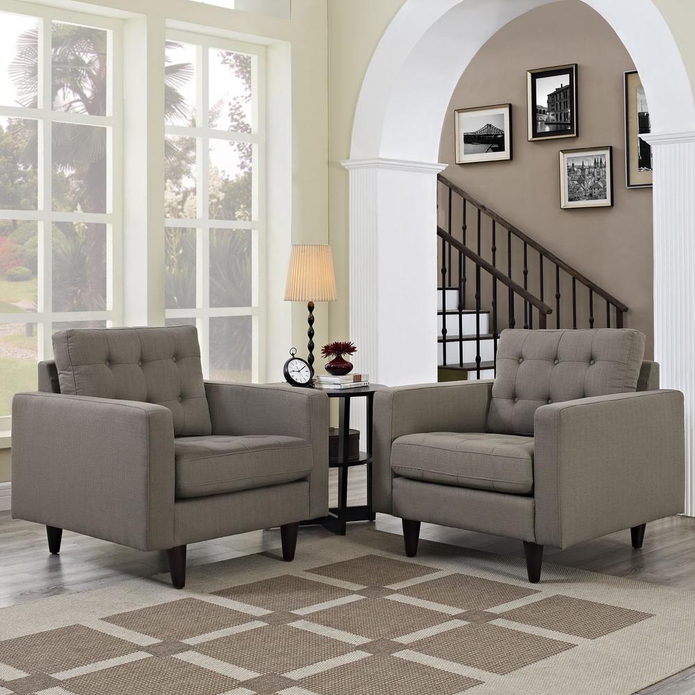 Empress Armchair Upholstered Fabric Set of 2. Picture 6