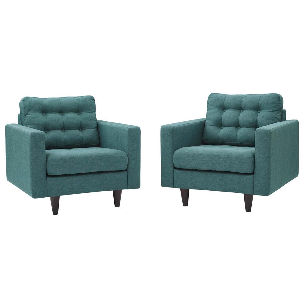 Empress Armchair Upholstered Fabric Set of 2. Picture 1
