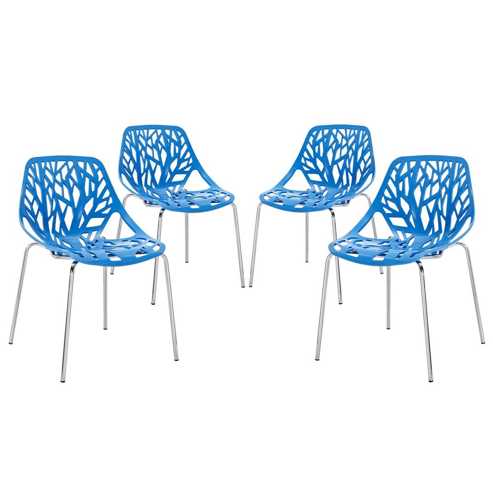 Stencil Dining Side Chair Set of 4. Picture 2