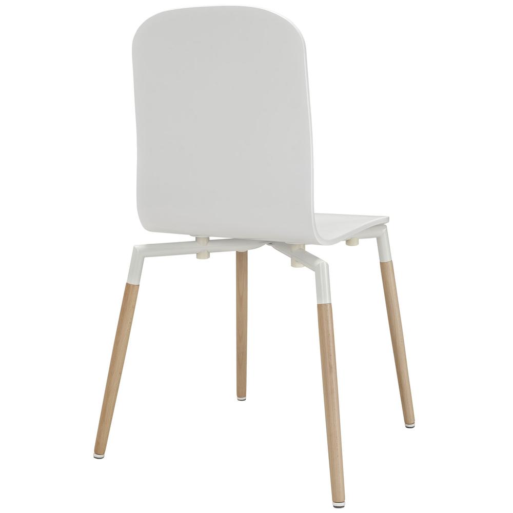 Stack Dining Chairs Wood Set of 4. Picture 4