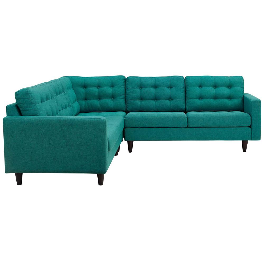 Empress 3 Piece Upholstered Fabric Sectional Sofa Set. Picture 4