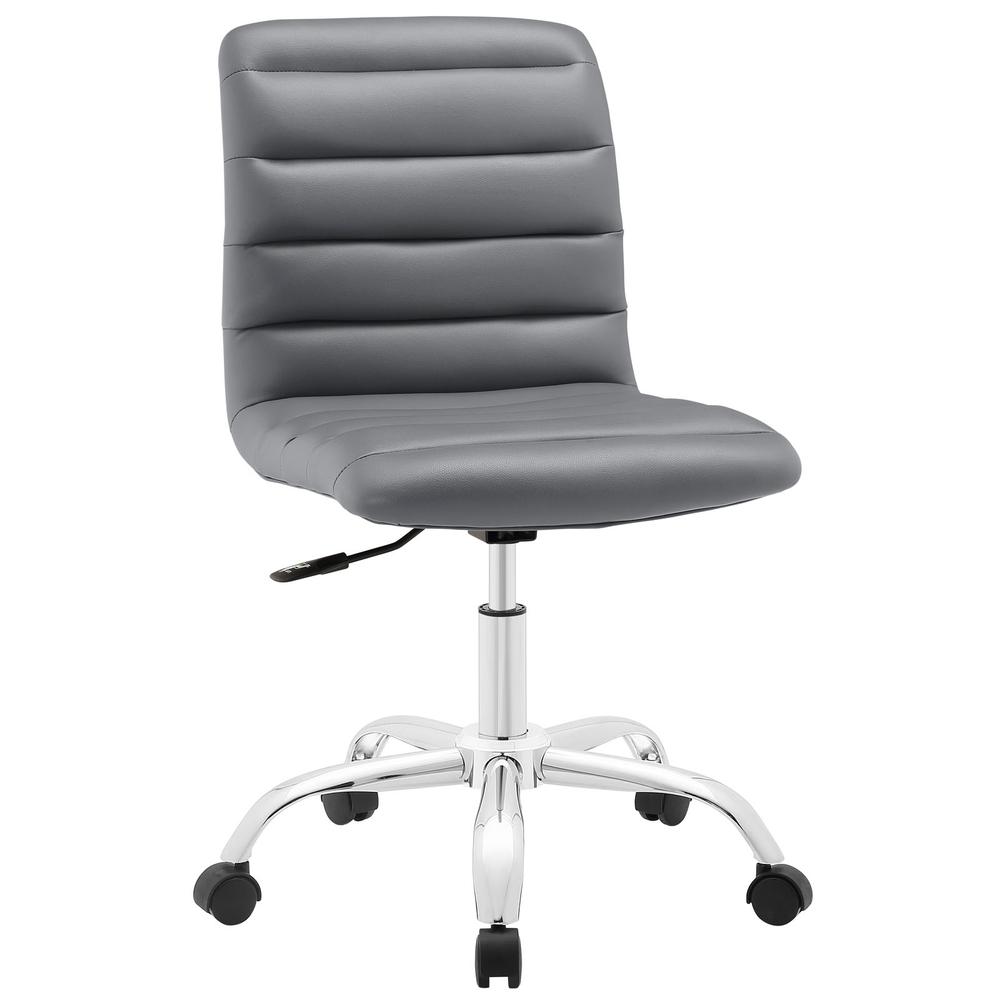 Ripple Armless Mid Back Vinyl Office Chair. The main picture.