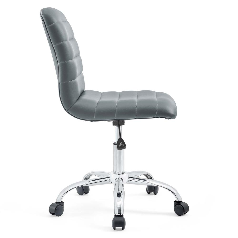 Ripple Armless Mid Back Vinyl Office Chair. Picture 3