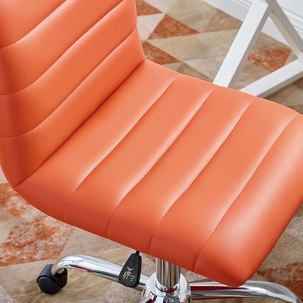 Ripple Armless Mid Back Vinyl Office Chair. Picture 9