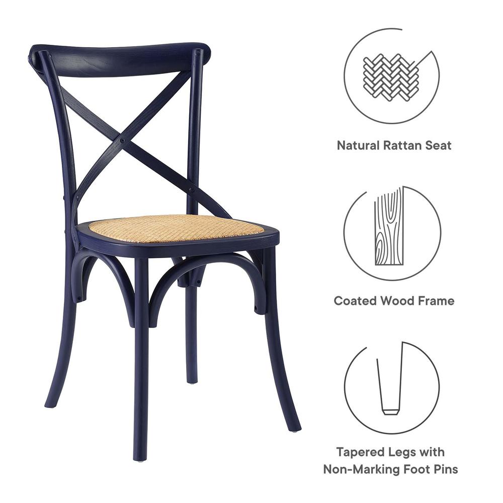 Gear Dining Side Chair - Midnight Blue EEI-1541-MID. Picture 6