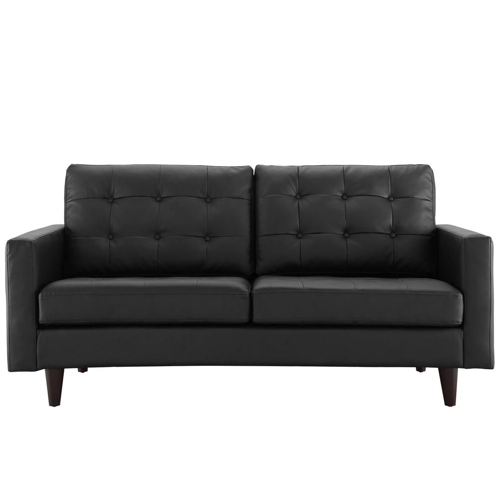 Empress Bonded Leather Loveseat. Picture 1