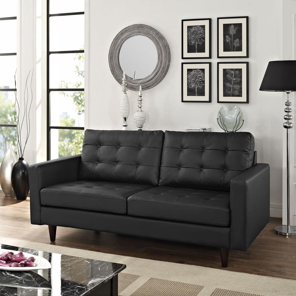 Empress Bonded Leather Loveseat. Picture 5