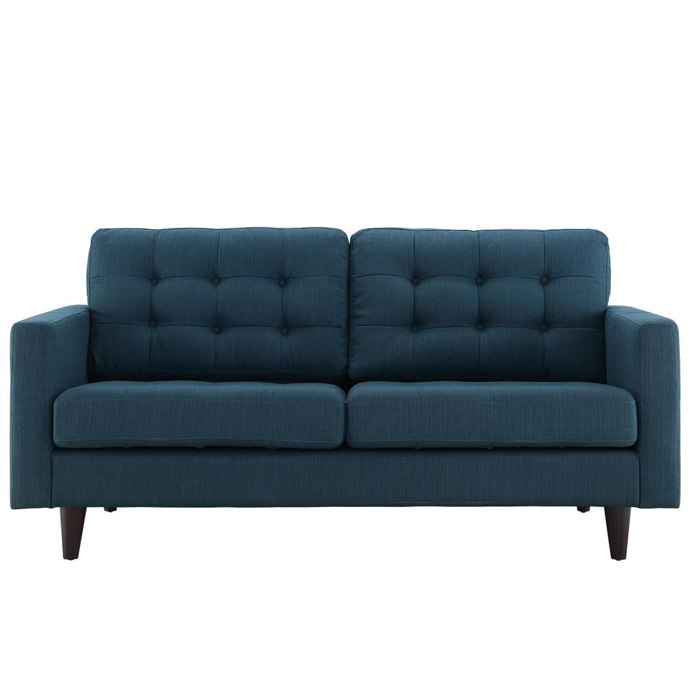 Empress Upholstered Fabric Loveseat. Picture 1