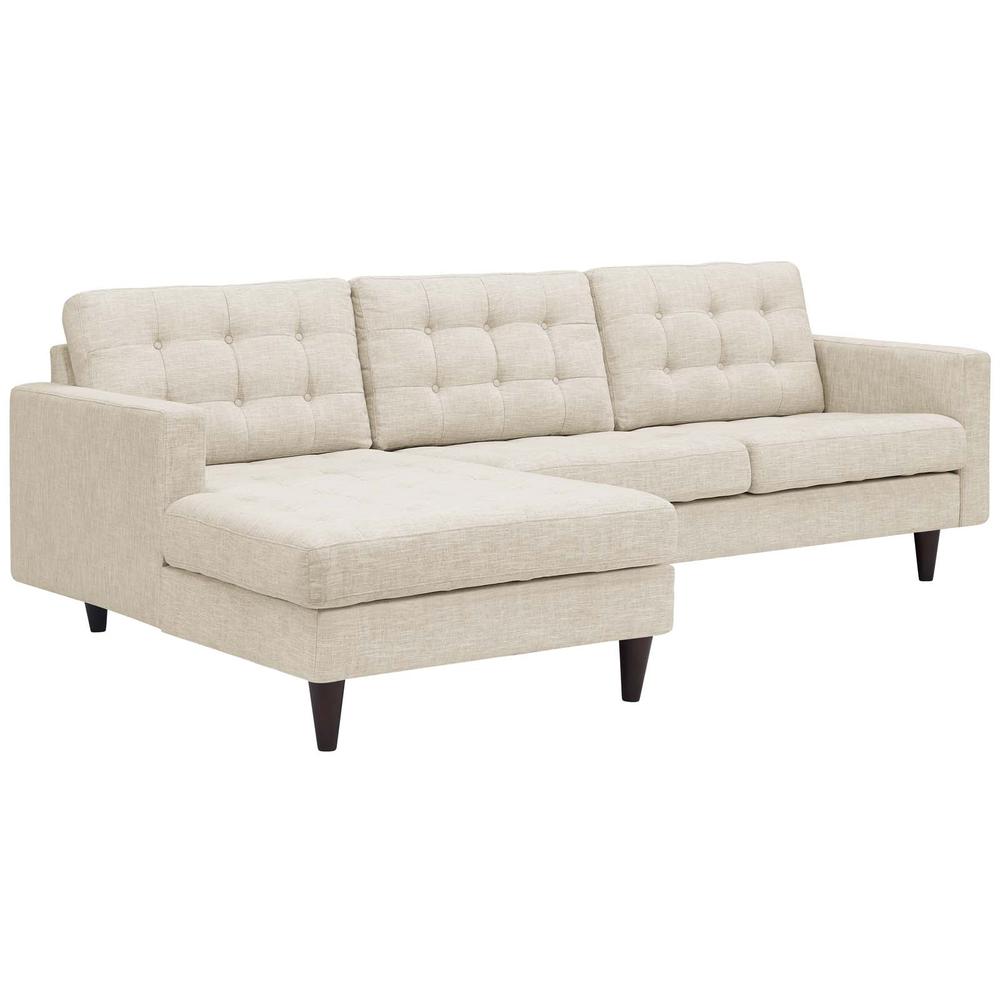 Empress Left-Facing Upholstered Fabric Sectional Sofa. Picture 1