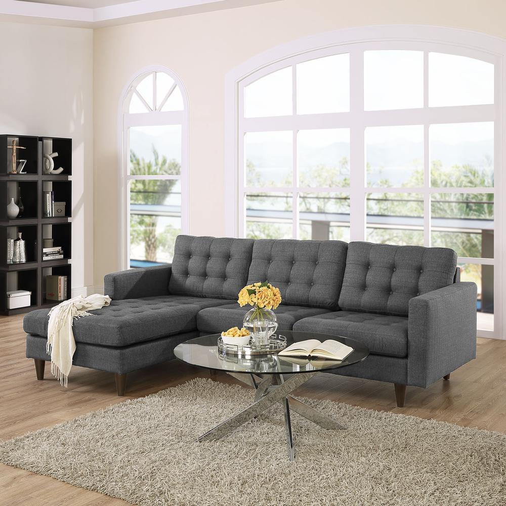 Empress Left-Facing Upholstered Sectional Sofa. Picture 5