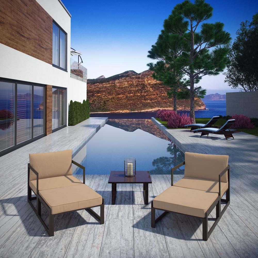 Fortuna 5 Piece Outdoor Patio Sectional Sofa Set. Picture 7