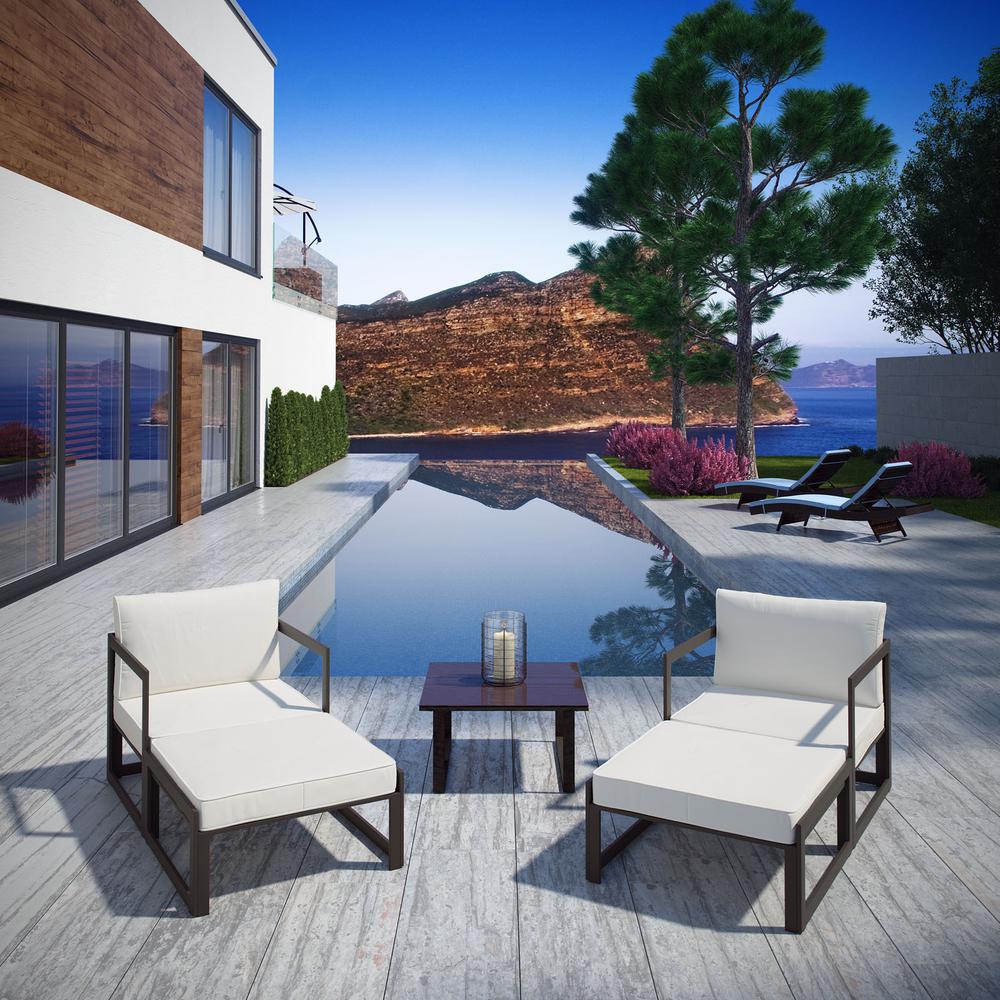 Fortuna 5 Piece Outdoor Patio Sectional Sofa Set. Picture 7