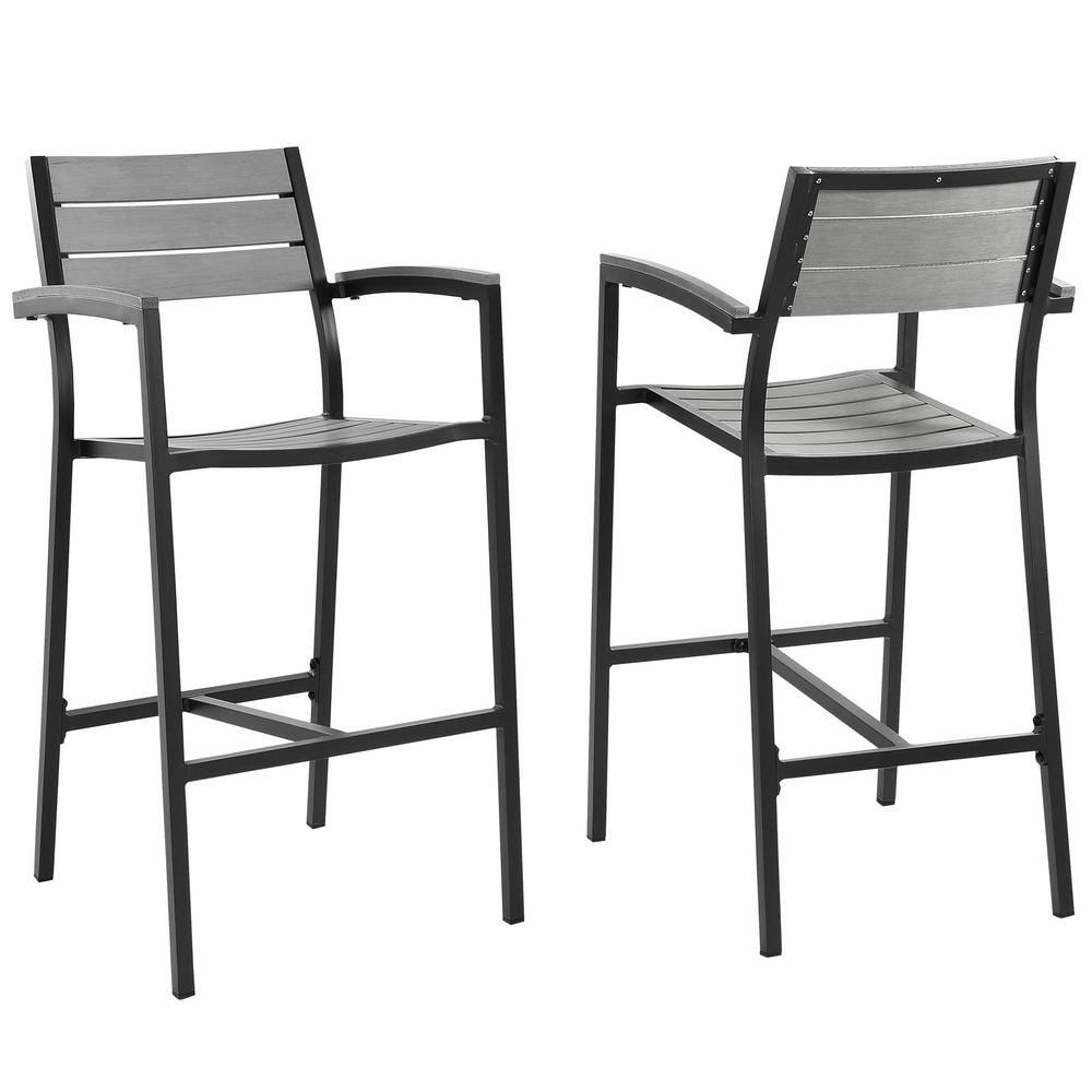 Maine Bar Stool Outdoor Patio Set of 2. Picture 1