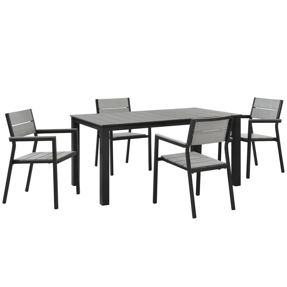 Maine 5 Piece Outdoor Patio Dining Set. Picture 2