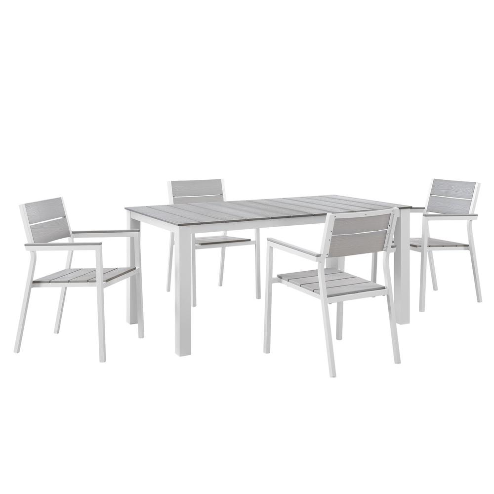 Maine 5 Piece Outdoor Patio Dining Set. Picture 2
