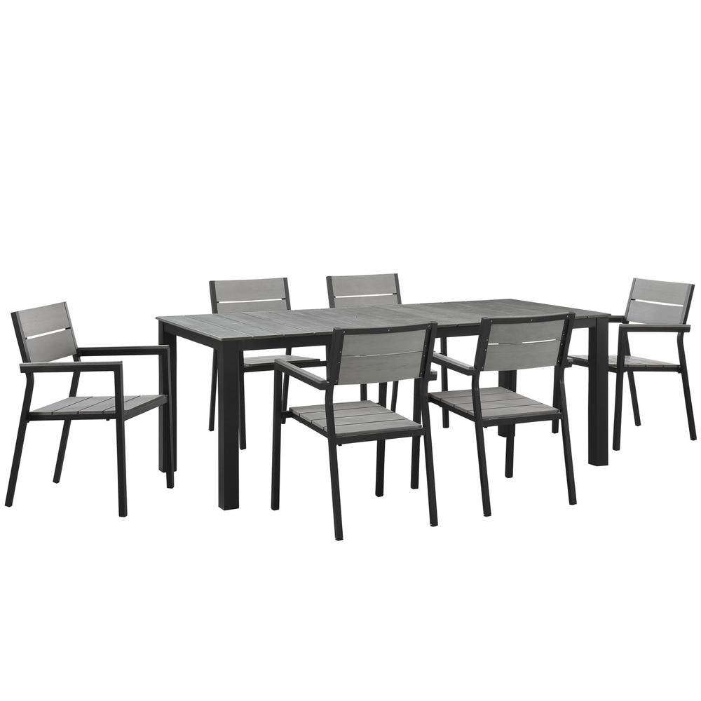 Maine 7 Piece Outdoor Patio Dining Set. Picture 2