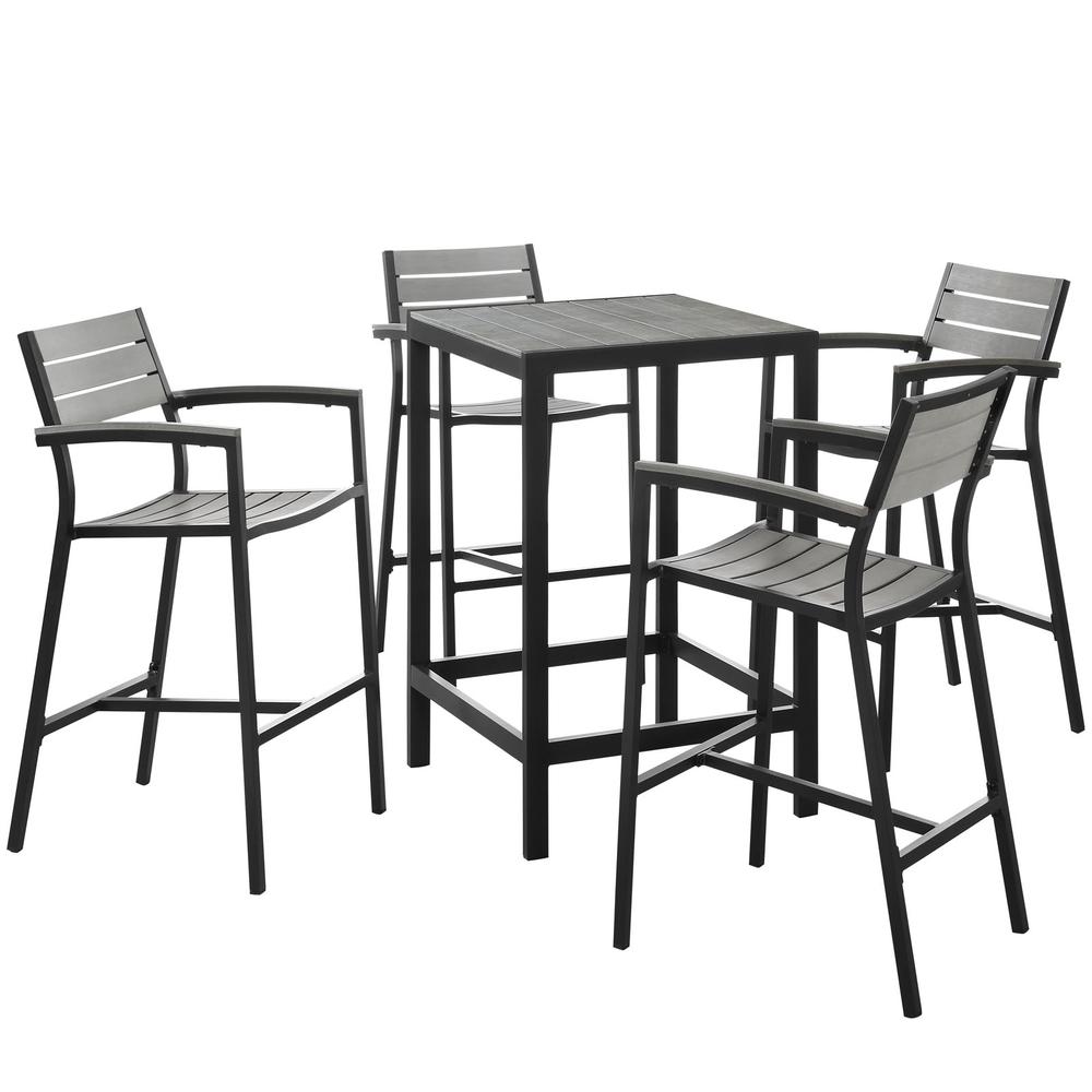 Maine 5 Piece Outdoor Patio Bar Set. The main picture.