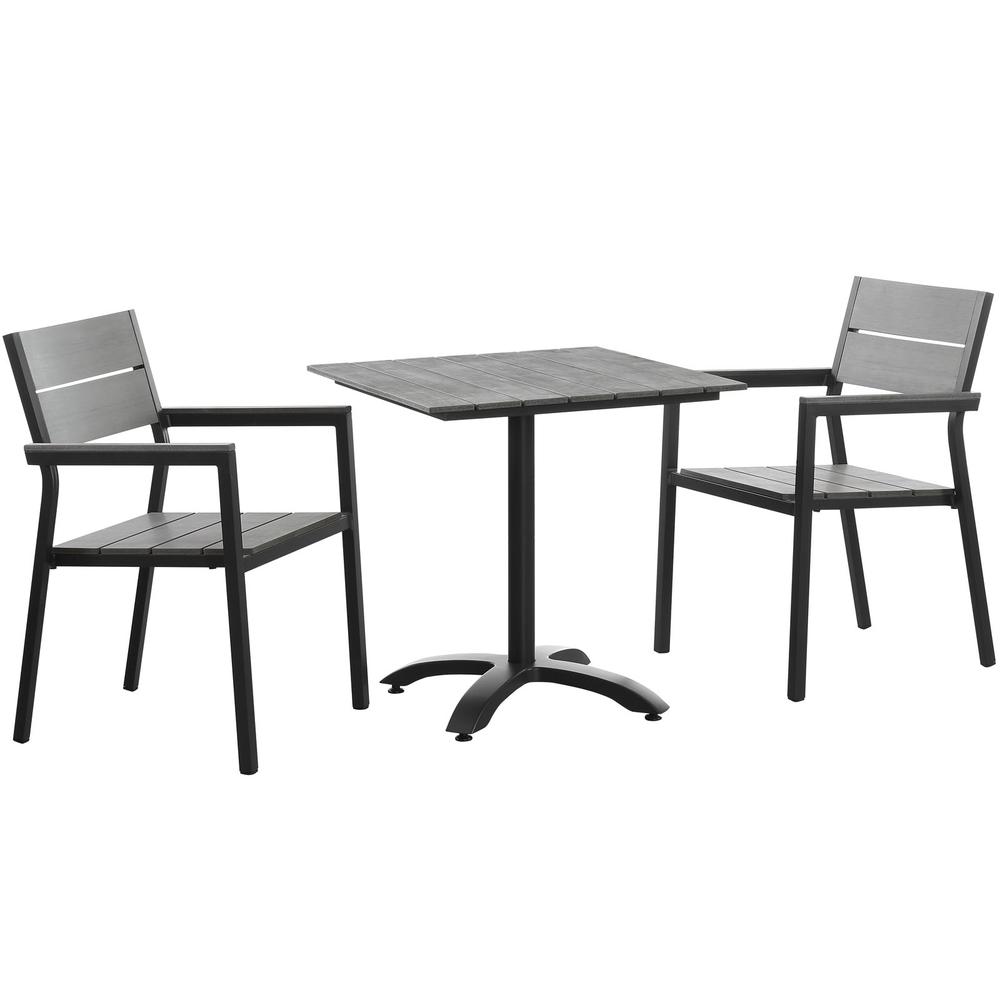 Maine 3 Piece Outdoor Patio Dining Set. The main picture.