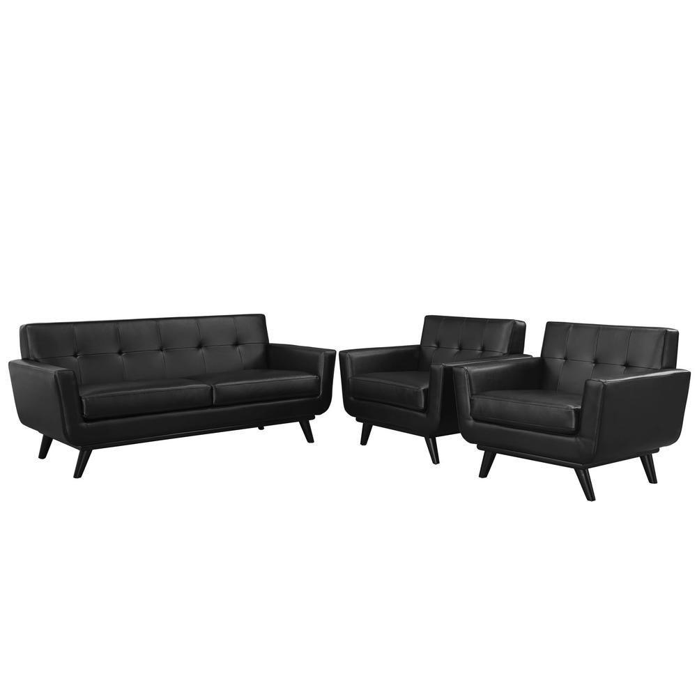 Engage 3 Piece Leather Living Room Set. Picture 1