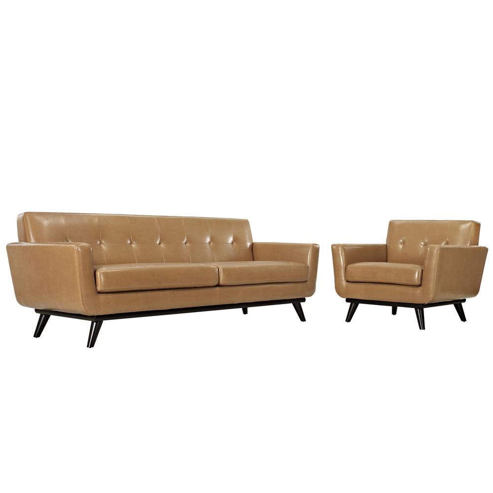 Engage 2 Piece Leather Living Room Set. Picture 1