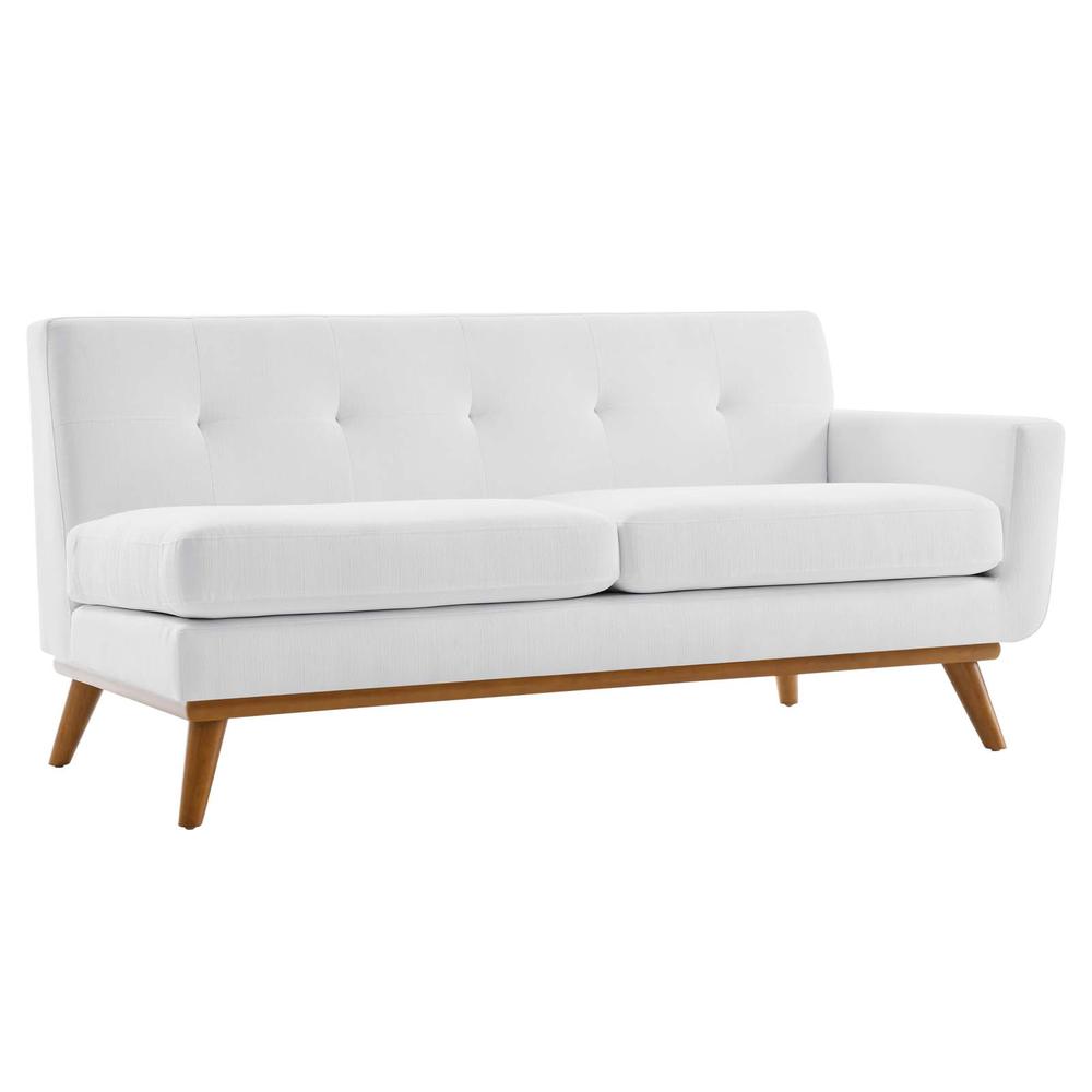 Engage Right-Arm Upholstered Fabric Loveseat - White EEI-1792-WHI. The main picture.