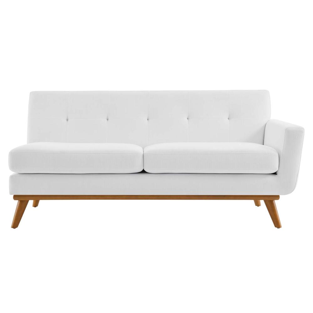 Engage Right-Arm Upholstered Fabric Loveseat - White EEI-1792-WHI. Picture 4