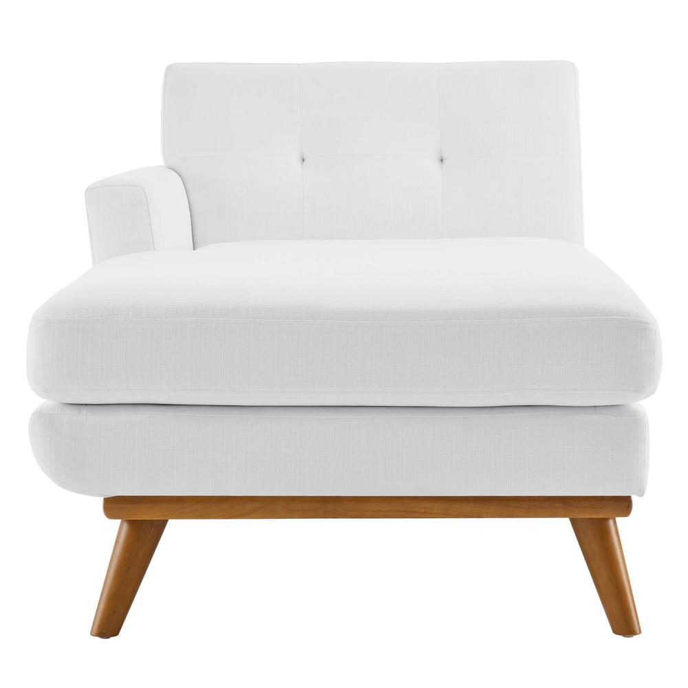 Engage Left-Facing Upholstered Fabric Chaise - White EEI-1793-WHI. Picture 4