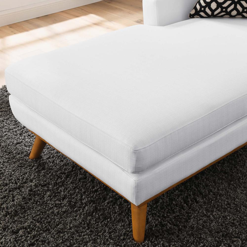 Engage Left-Facing Upholstered Fabric Chaise - White EEI-1793-WHI. Picture 6
