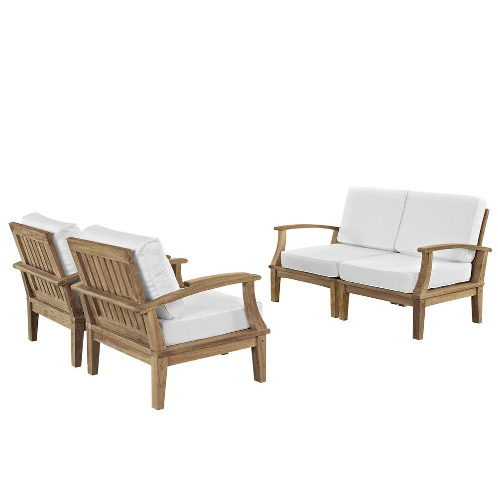 Marina 4 Piece Outdoor Patio Teak Set. Picture 1