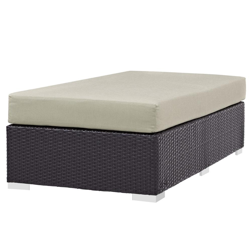 Convene Outdoor Patio Fabric Rectangle Ottoman. Picture 3