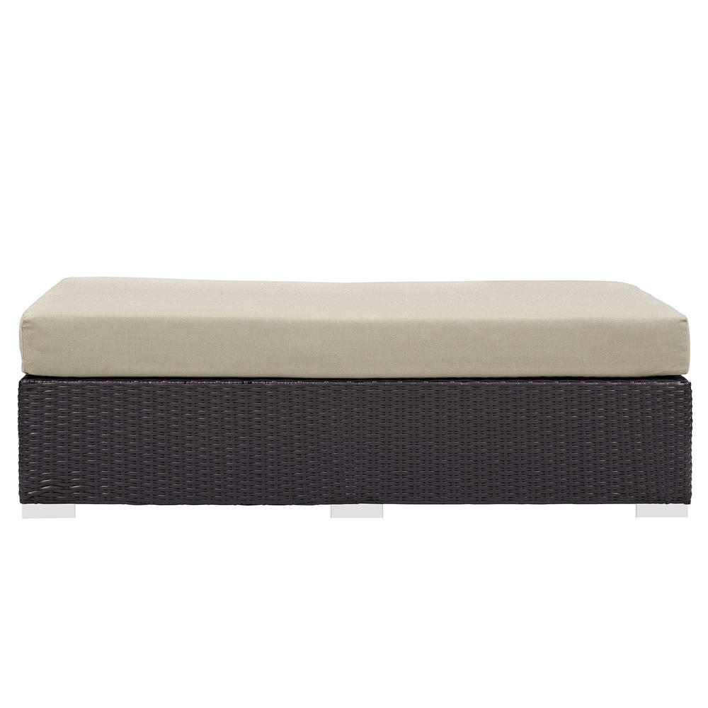 Convene Outdoor Patio Fabric Rectangle Ottoman. Picture 4