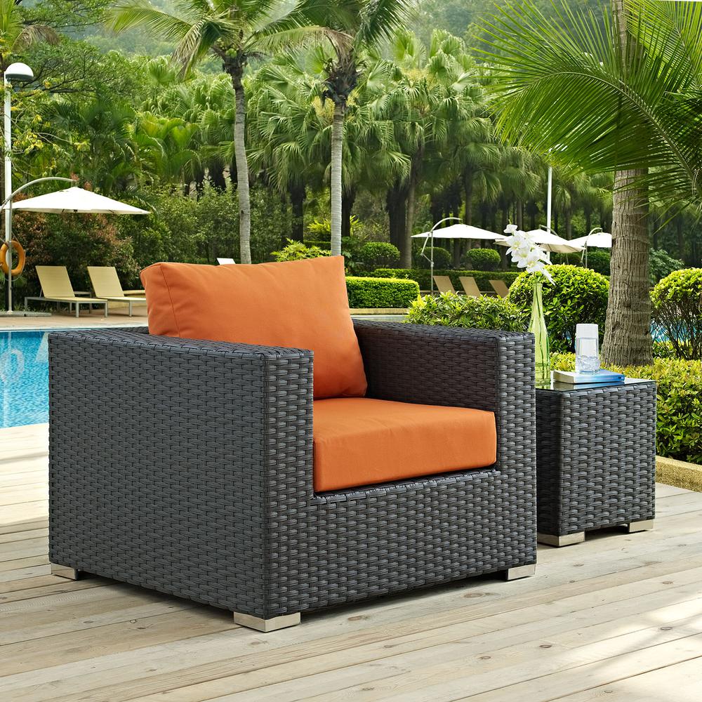Sojourn Outdoor Patio Sunbrella® Armchair. Picture 5