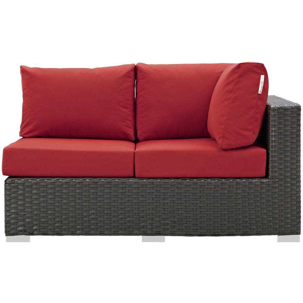 Sojourn Outdoor Patio Sunbrella Right Arm Loveseat. Picture 3