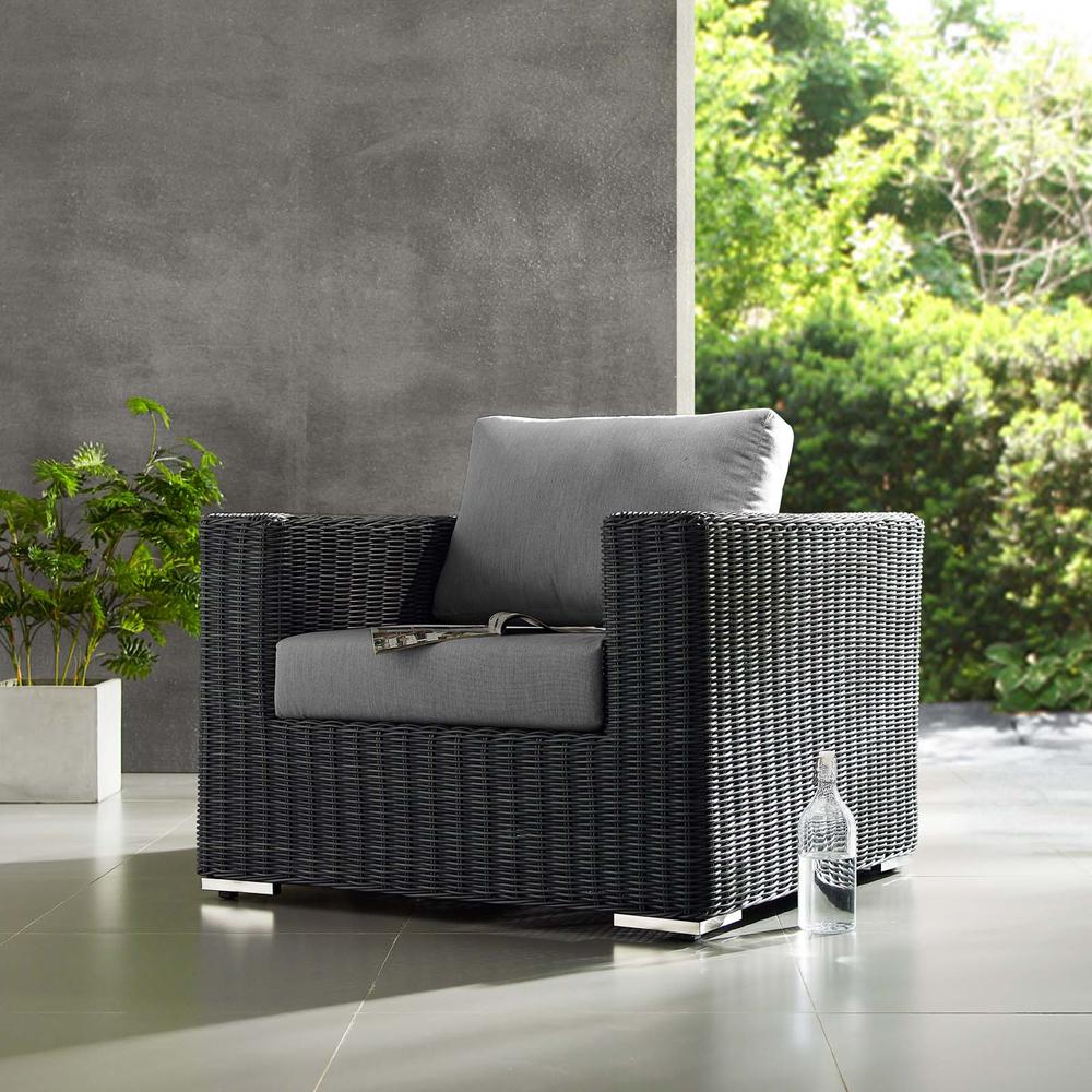Summon Outdoor Patio Fabric Sunbrella Armchair. Picture 4