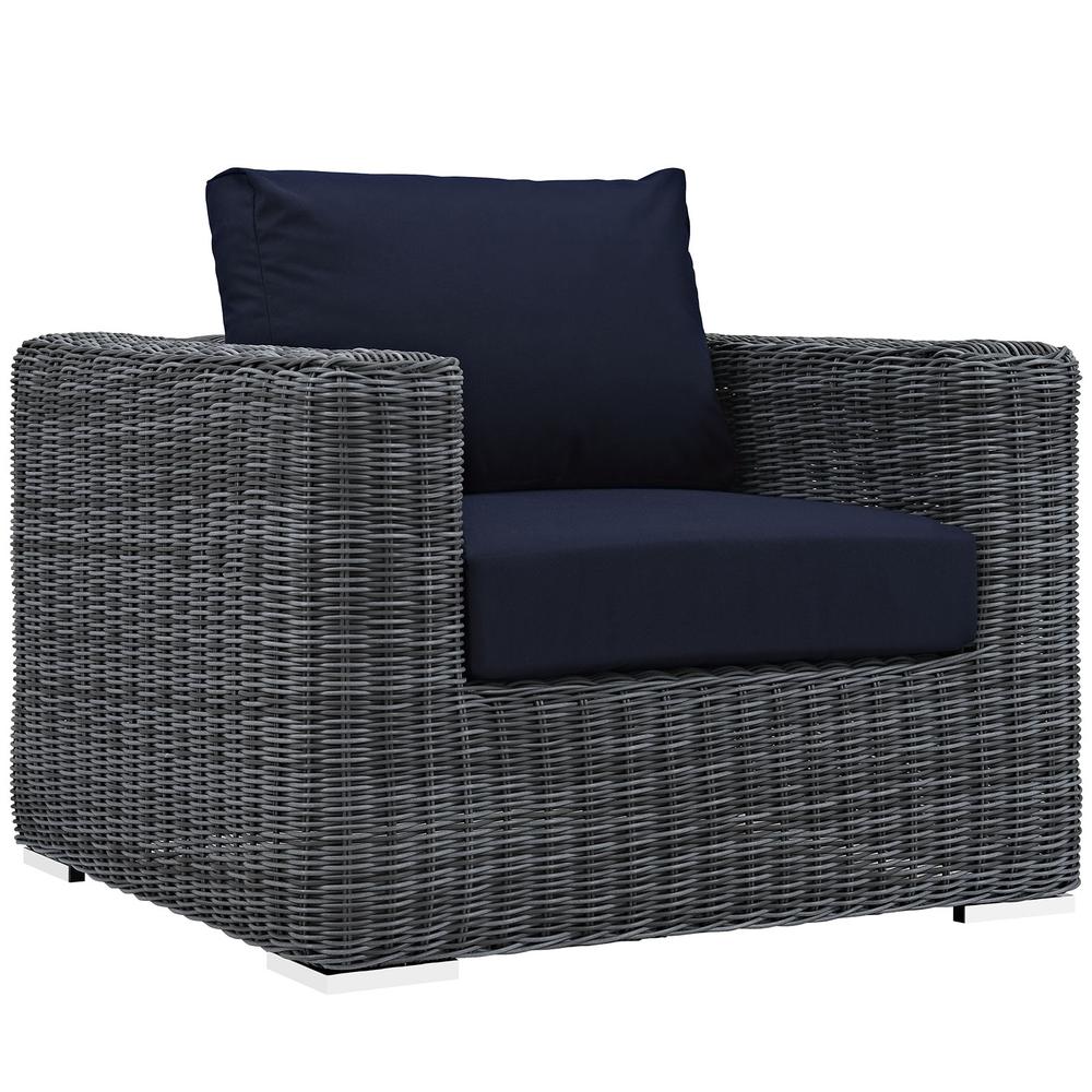 Summon Outdoor Patio Fabric Sunbrella® Armchair. Picture 1