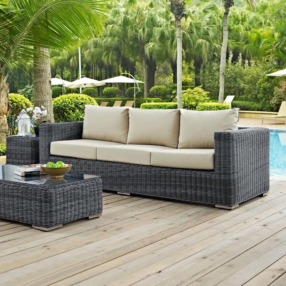 Summon Outdoor Patio Sunbrella® Sofa. Picture 6