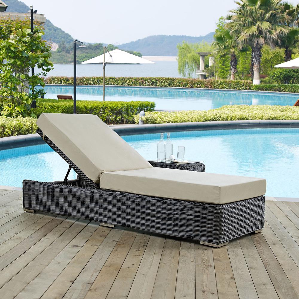 Summon Outdoor Patio Sunbrella® Chaise Lounge. Picture 5