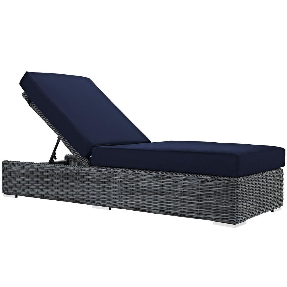Summon Outdoor Patio Sunbrella® Chaise Lounge. Picture 2